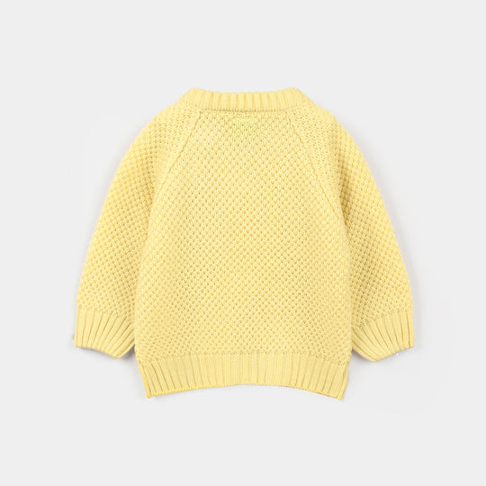 Infant Boys Acrylic Sweater-Player-Yellow