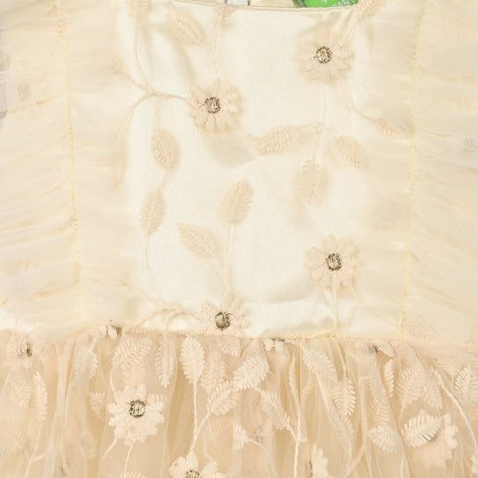 Infant Girls Net Fancy Frock Glam Angel - Cream