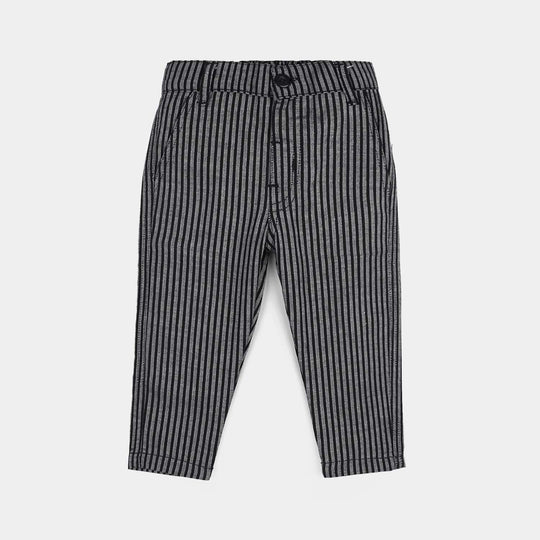 Infant Boys Yarn Dyed 3PC Suit-Gentleman-NAVY