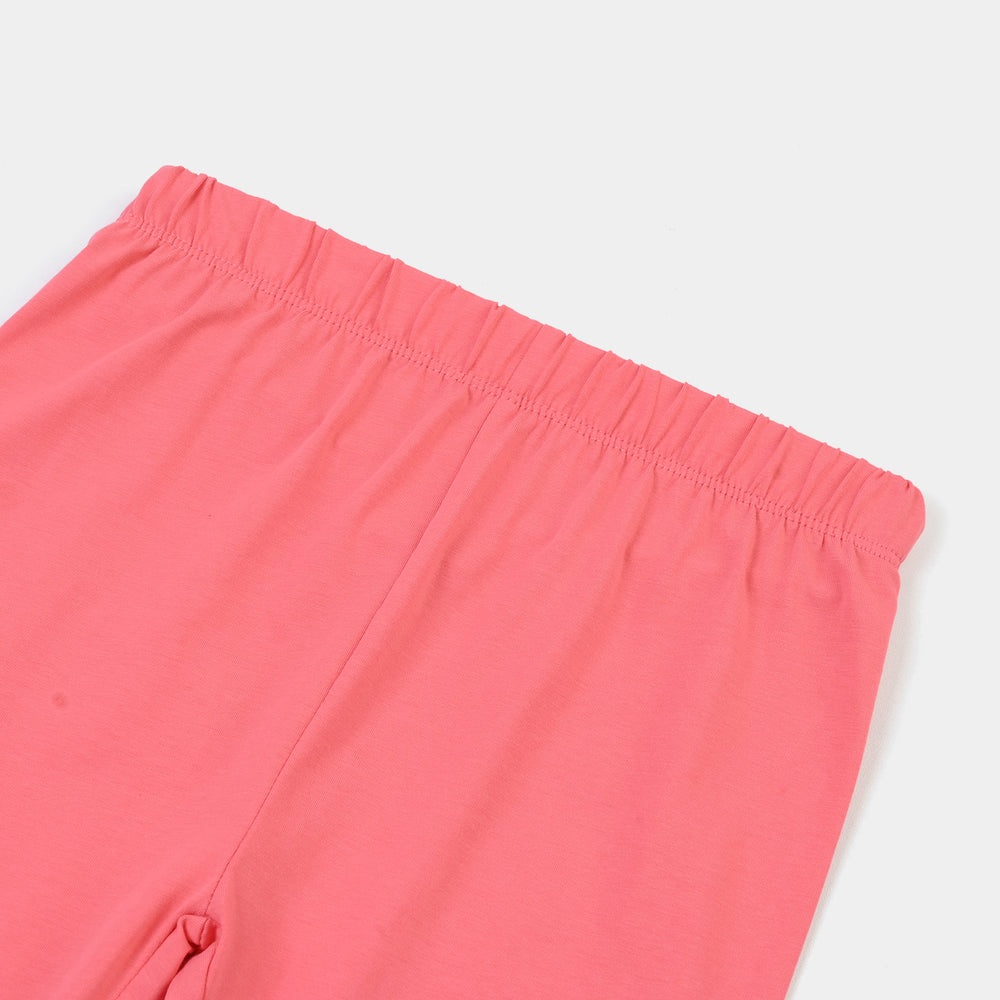 Girls Lycra Jersey EMB Tights DAISY-Pink