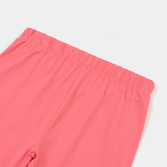 Girls Lycra Jersey EMB Tights DAISY-Pink