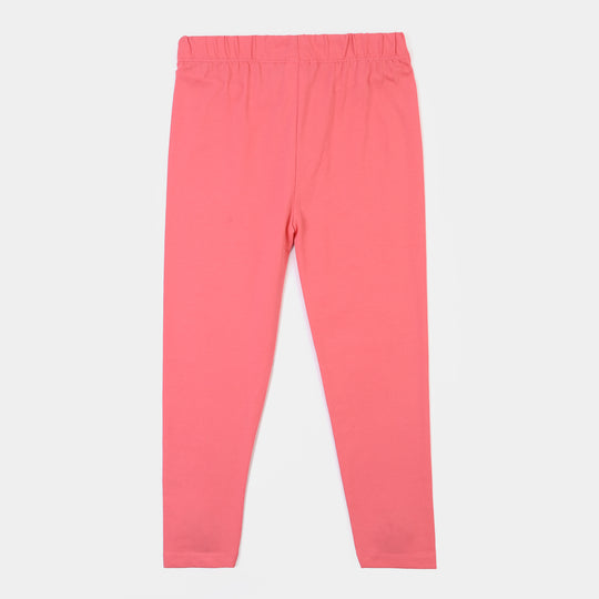 Girls Lycra Jersey EMB Tights DAISY-Pink