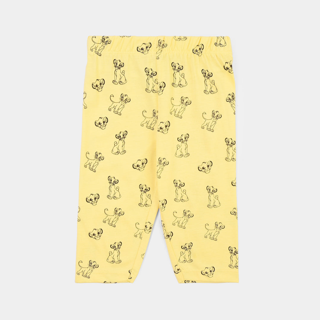 Infant Boys Poly Cotton Jersey Night Suit Character-Yellow