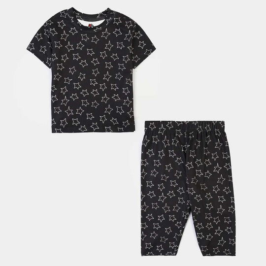 Infant Boys Poly Cotton Night Suit TWINKLE-BLACK