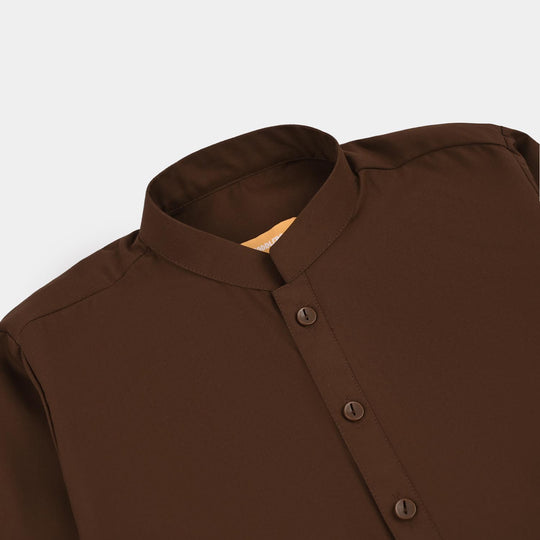 Boys Poly Viscose 3Piece (Coca Brown)