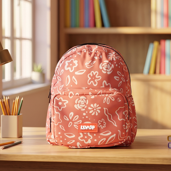LEVUP 15" Floral School Backpack for Girls | Grade KG
