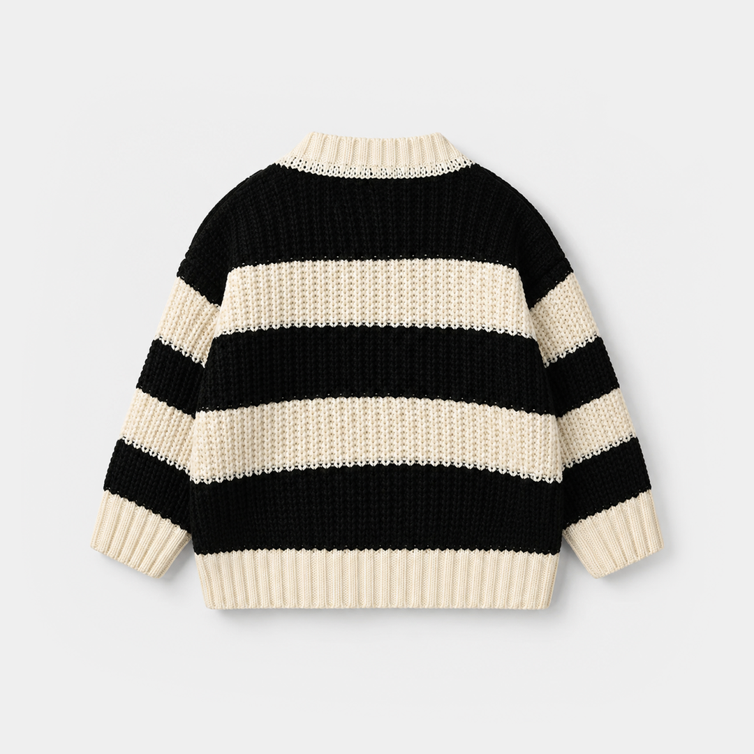 Infant Girls Acrylic Sweater - Adorable - Black & White