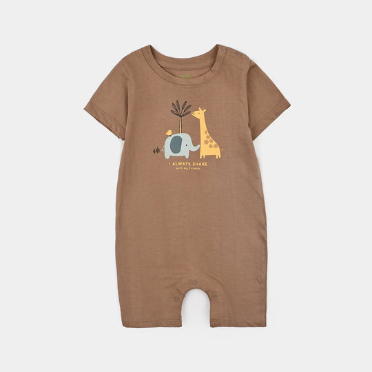 Infant Boys Cotton Jersey 2Piece Set JUNGLE BUDDIES-Brown