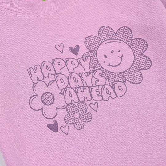 BP-2Piece Set HAPPY DAYS-Purple.White