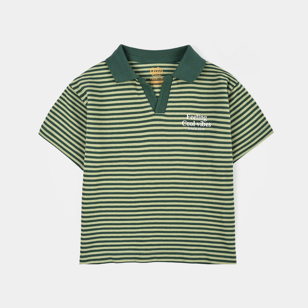 Boys Cotton 2Piece Suit Feeling Cool Vibes - Green