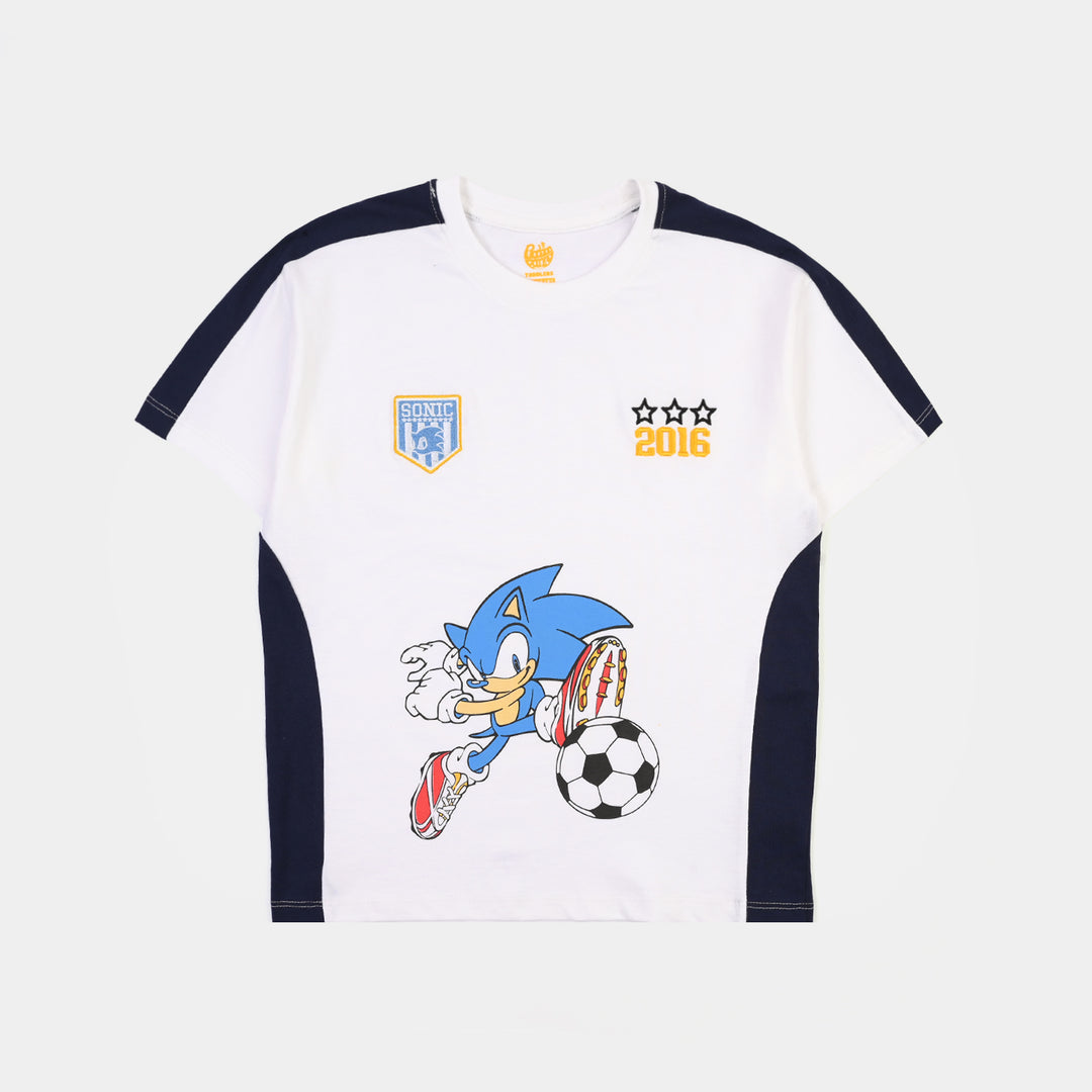 Boys Cotton Jersey T-Shirt Character-White