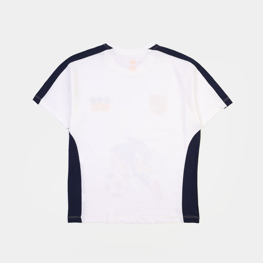 Boys Cotton Jersey T-Shirt Character-White