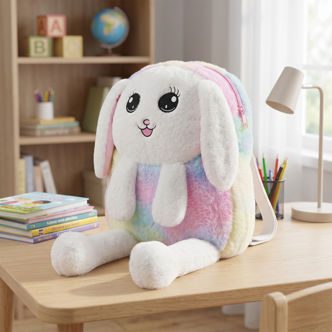 Plushy Backpack with Lights & Movable Ears