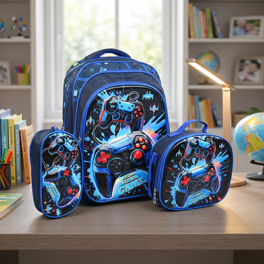 16" 3D Embossed School Bag Set | Grade 1-4