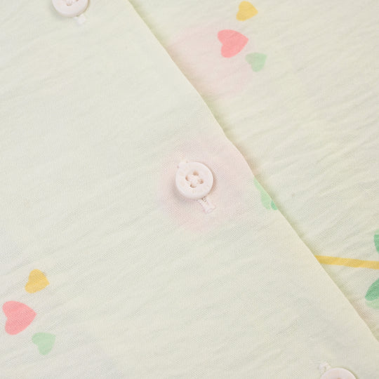 Girls Linen Viscose Nightwear-Heart & Bow