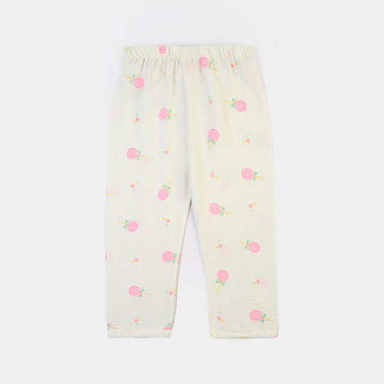Girls Linen Viscose Nightwear-Heart & Bow