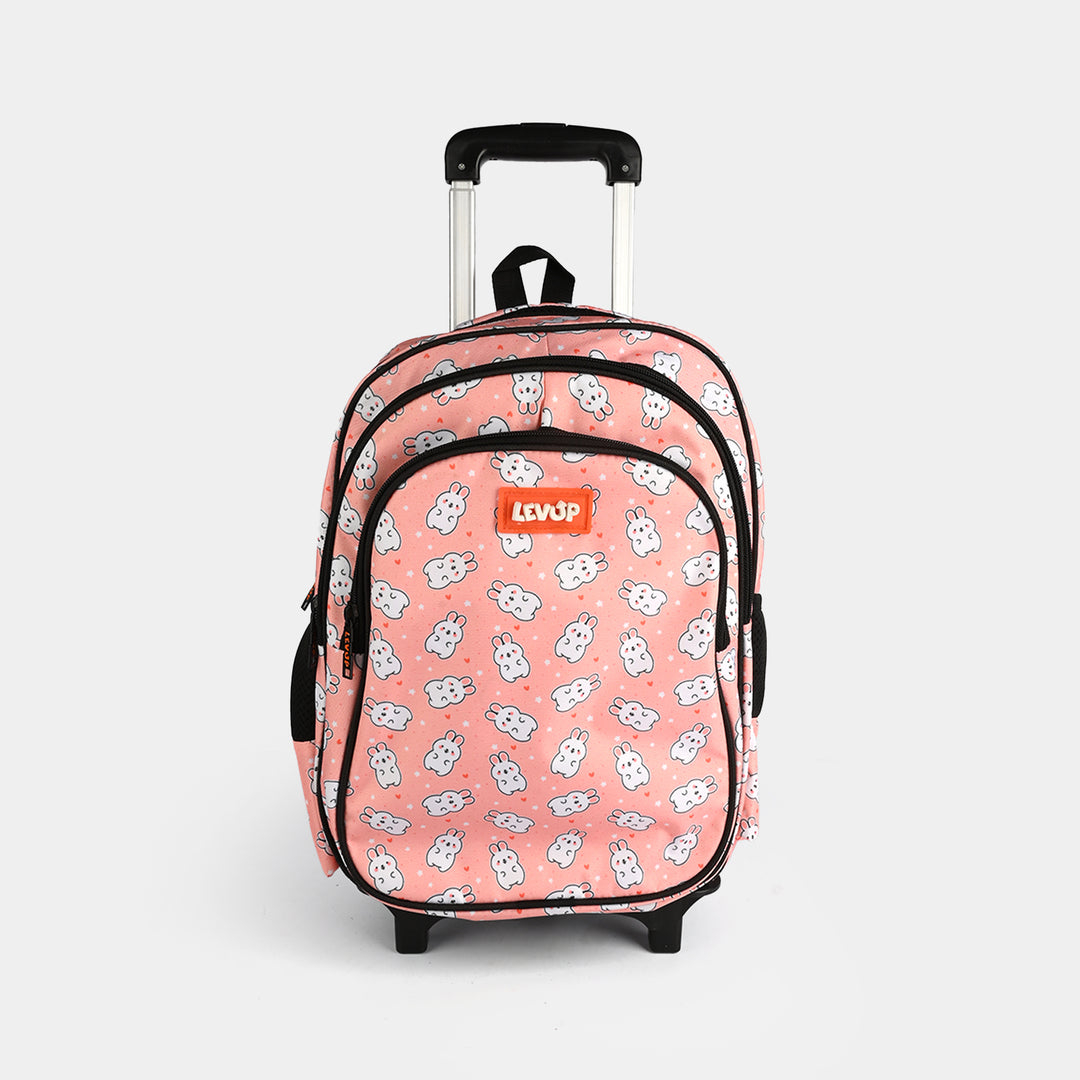 Levup Rabbit Pink Trolley Bag 2 Wheel | Grade  (1-4)
