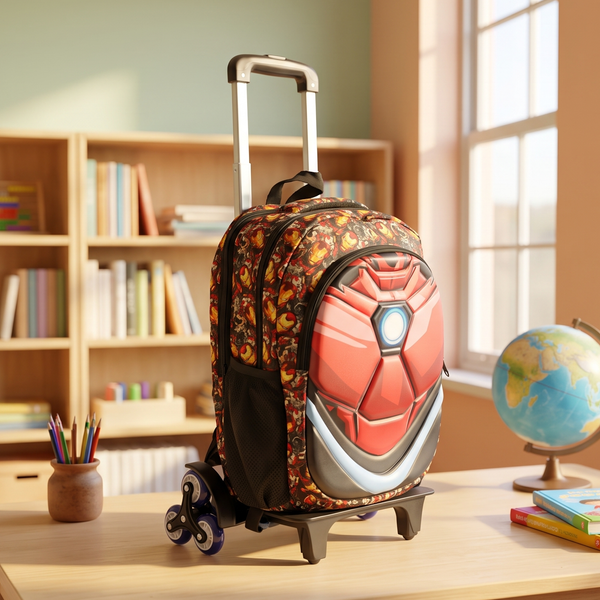 LEVUP 16" Embossed Shell Trolley Bag 3 Wheel | Grade 1-4