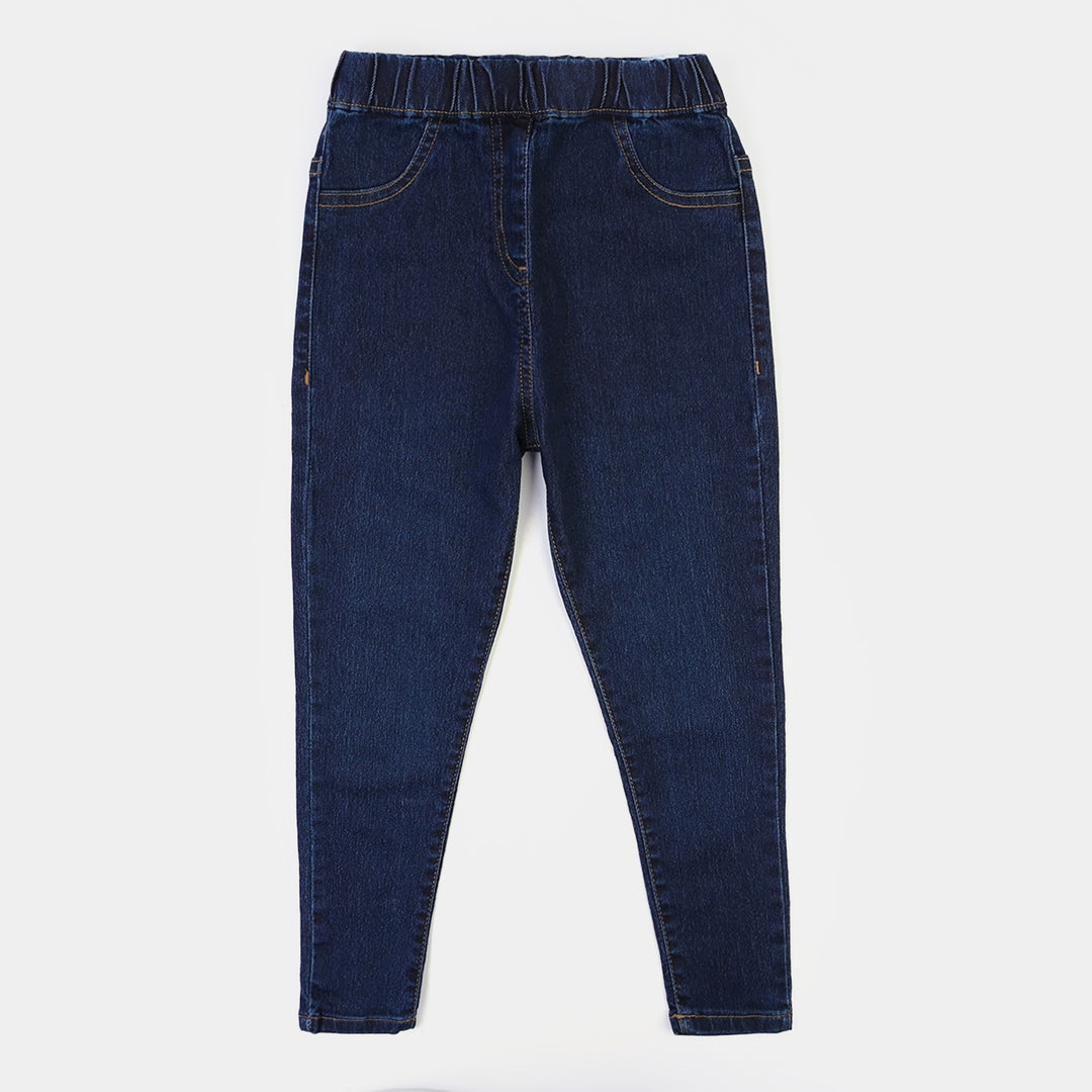 Girls Denim Stretch Jegging Basic - DARK BLUE
