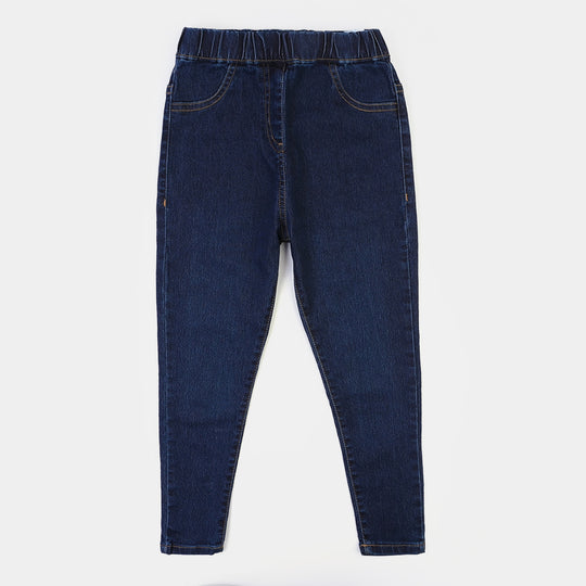 Girls Denim Stretch Jegging Basic - DARK BLUE