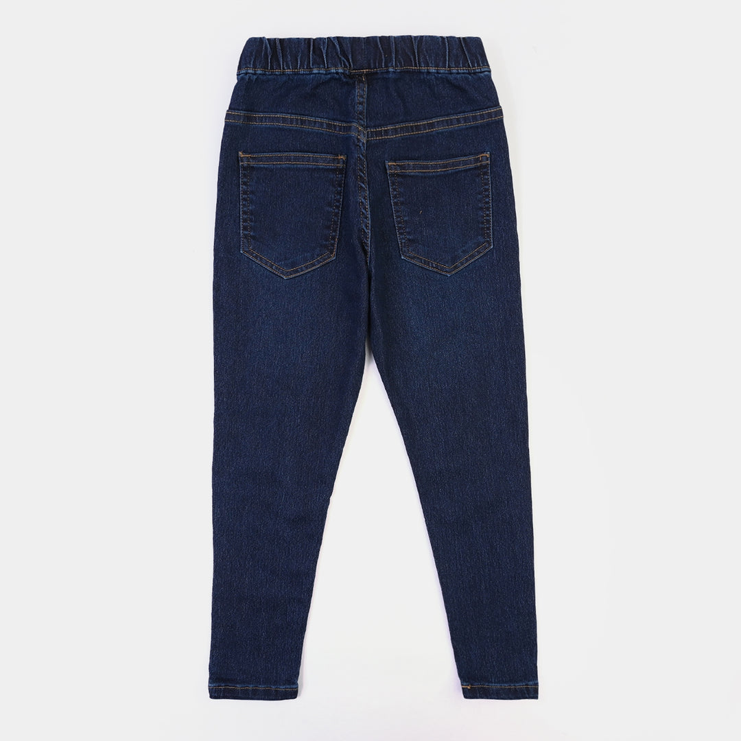 Girls Denim Stretch Jegging Basic - DARK BLUE