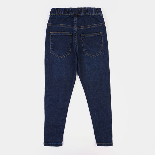 Girls Denim Stretch Jegging Basic - DARK BLUE