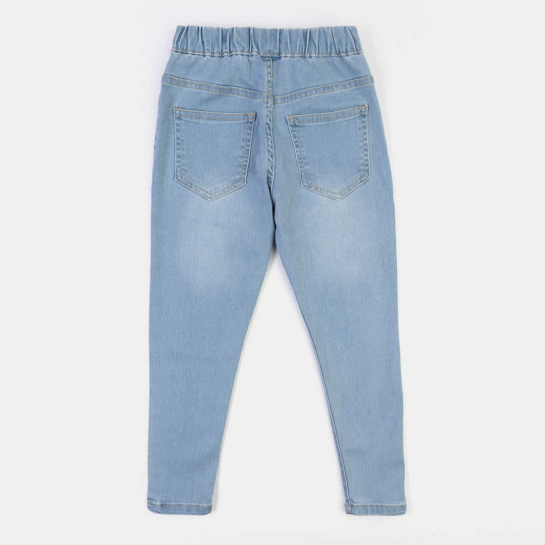 Girls Denim Stretch Jegging Basic -BLUE