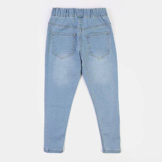 Girls Denim Stretch Jegging Basic -BLUE
