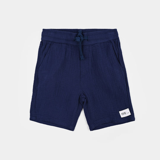 Boys Cotton Twill Short Endless Play Time-Blue