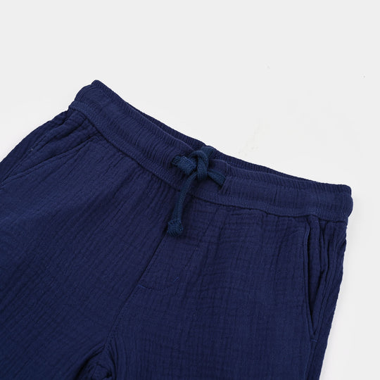 Boys Cotton Twill Short Endless Play Time-Blue
