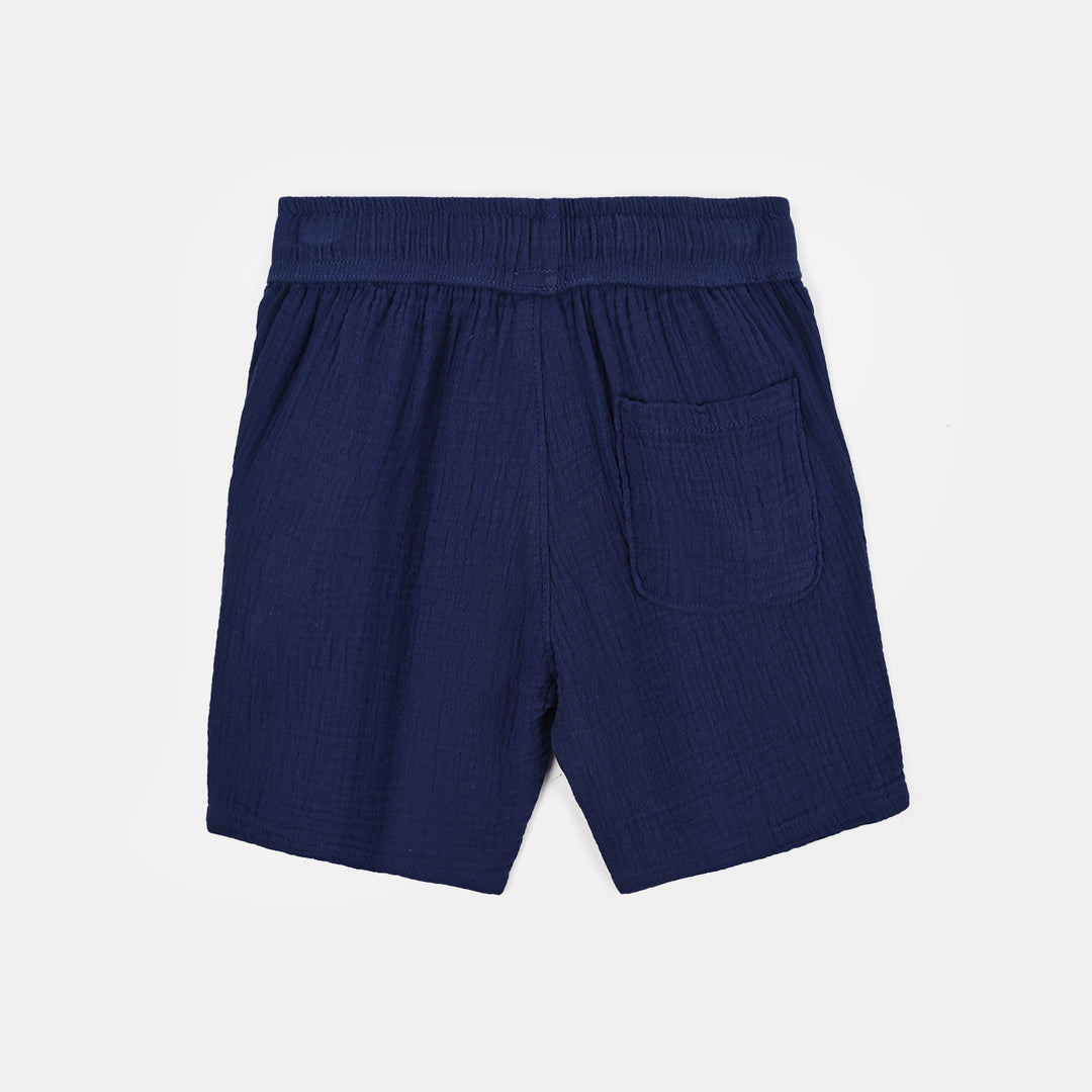Boys Cotton Twill Short Endless Play Time-Blue