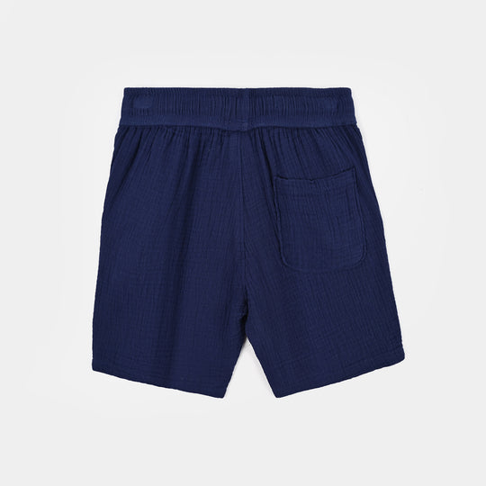 Boys Cotton Twill Short Endless Play Time-Blue