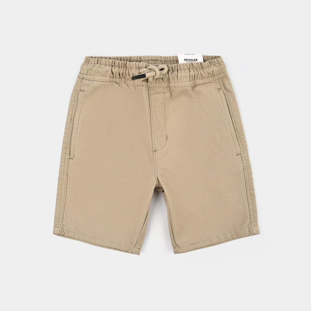 Boys Cotton Twill Short The Perfect Wave-BROWN