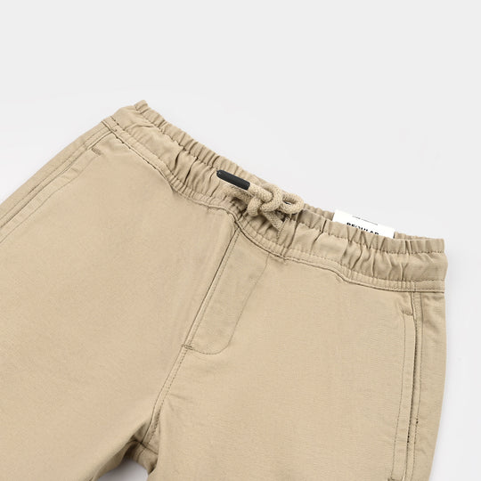 Boys Cotton Twill Short The Perfect Wave-BROWN