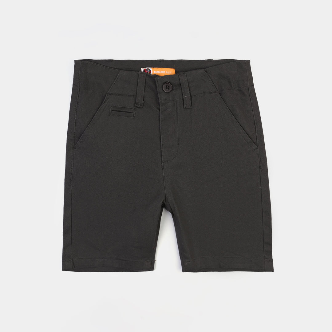 Boys Cotton Twill Short Funday-GREY