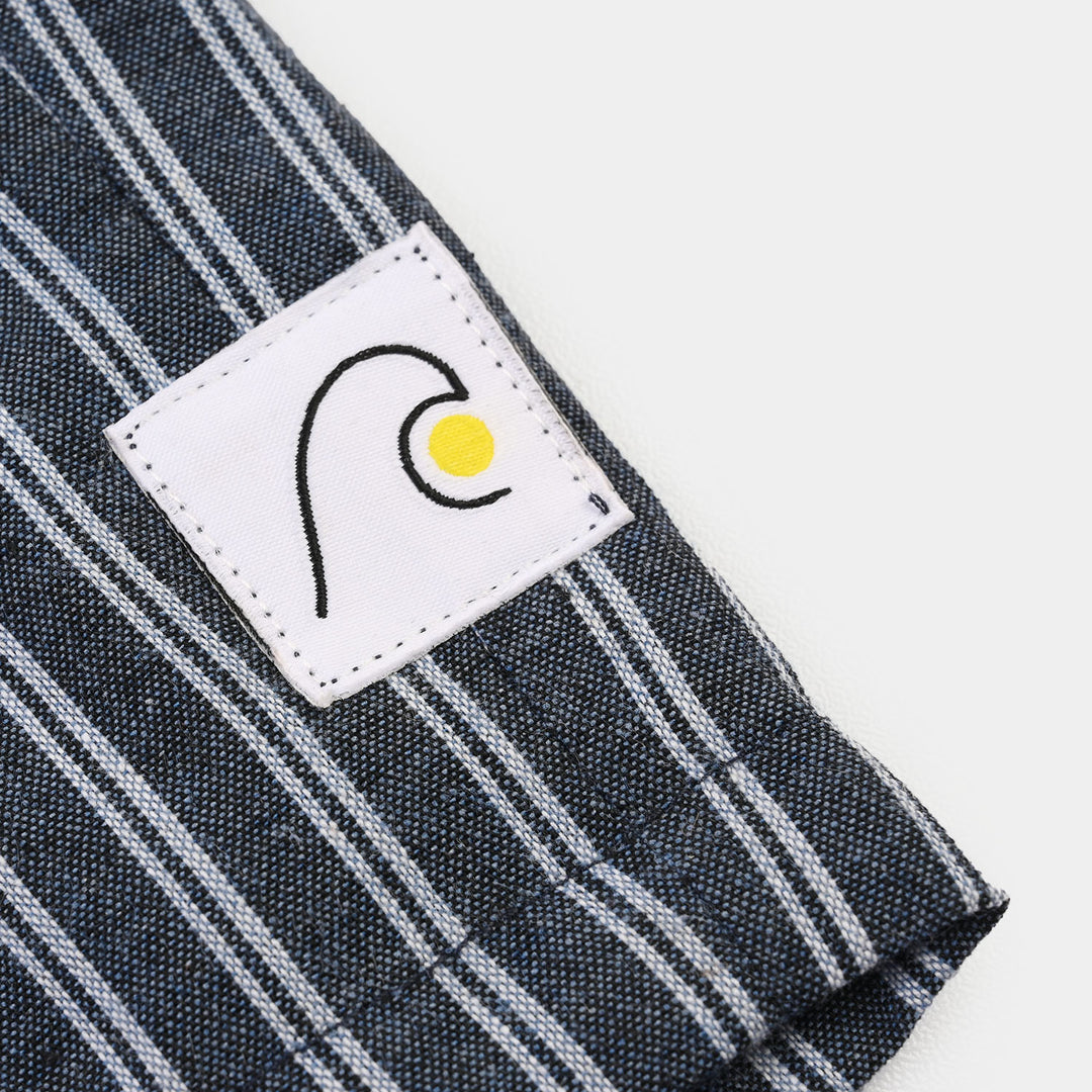 Boys Cotton Twill Short Navy Striper-Blue