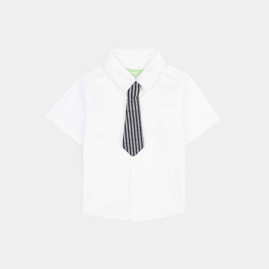Infant Boys Yarn Dyed 3PC Suit - Navy Stripe