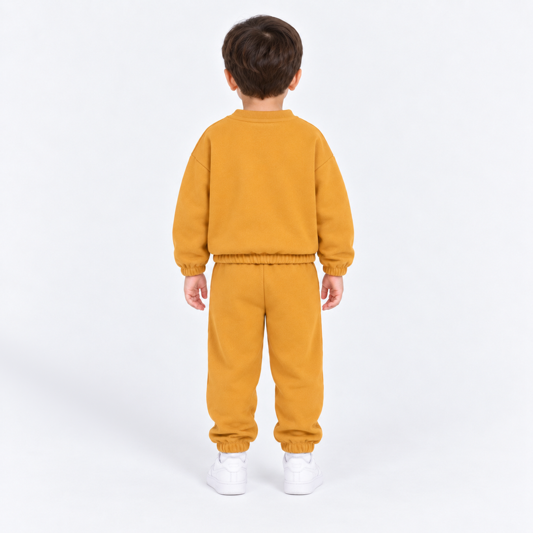 Infant Boys Cotton Terry 2 Piece Suit Milk Club-Yellow