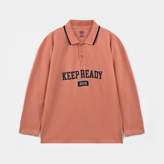 Boys Cotton PK Polo F/S Keep Ready