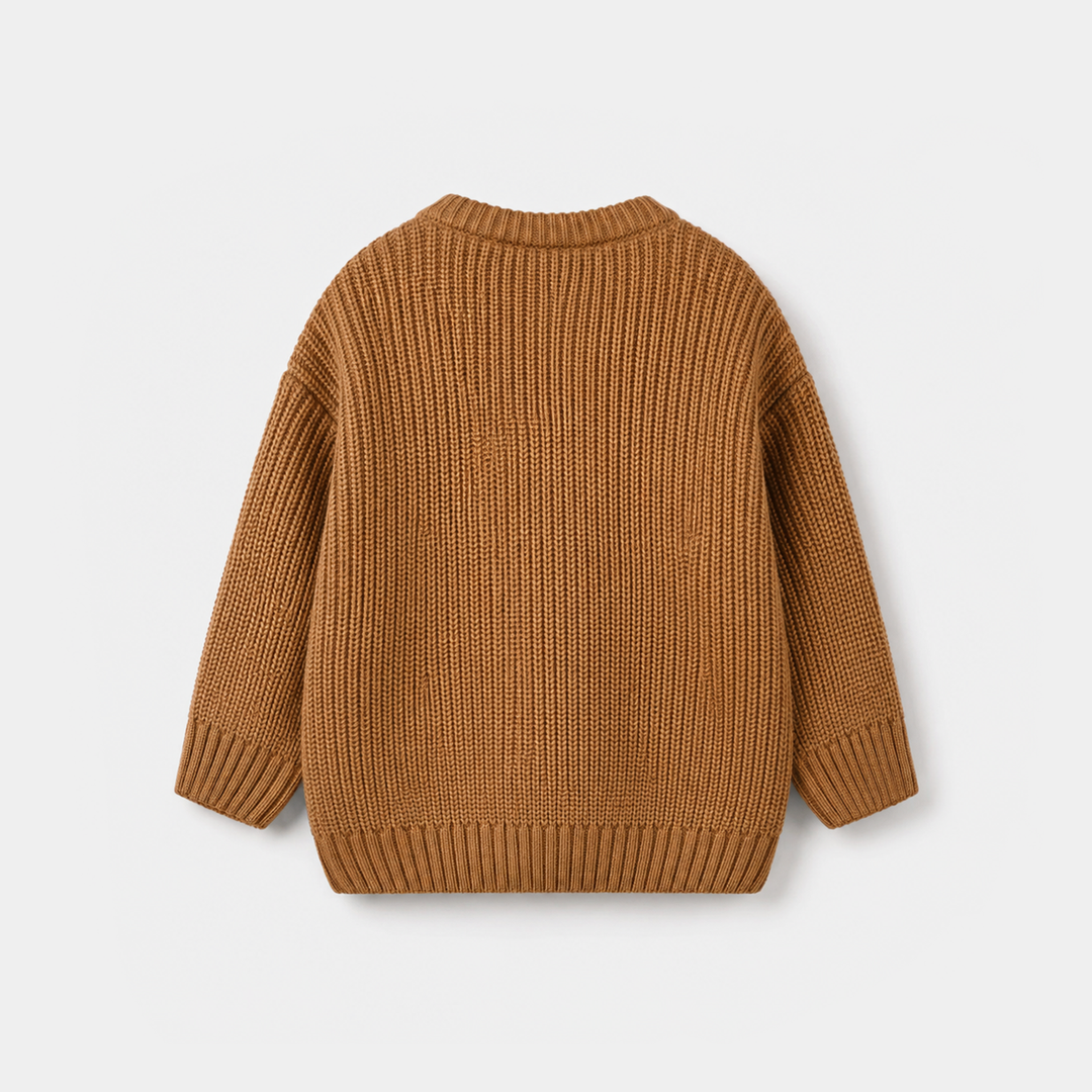 Infant Boys Acrylic Sweater - Grizzly - Brown