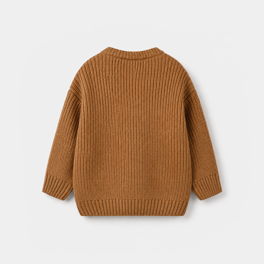 Infant Boys Acrylic Sweater - Grizzly - Brown