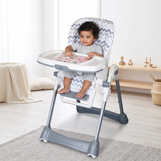 Tinnies Baby High Chair BG-89 Grey Stripes