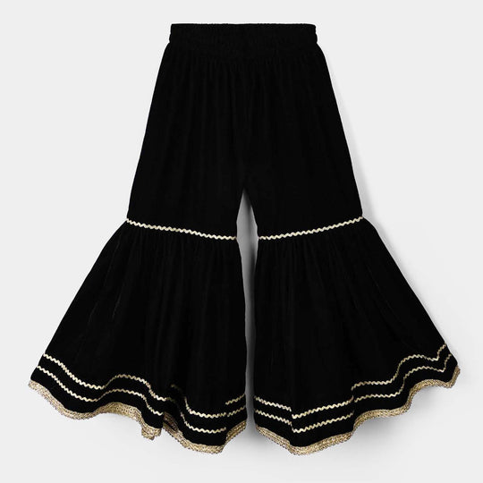 Girls Velvet 4Pcs Andaaz-BLACK