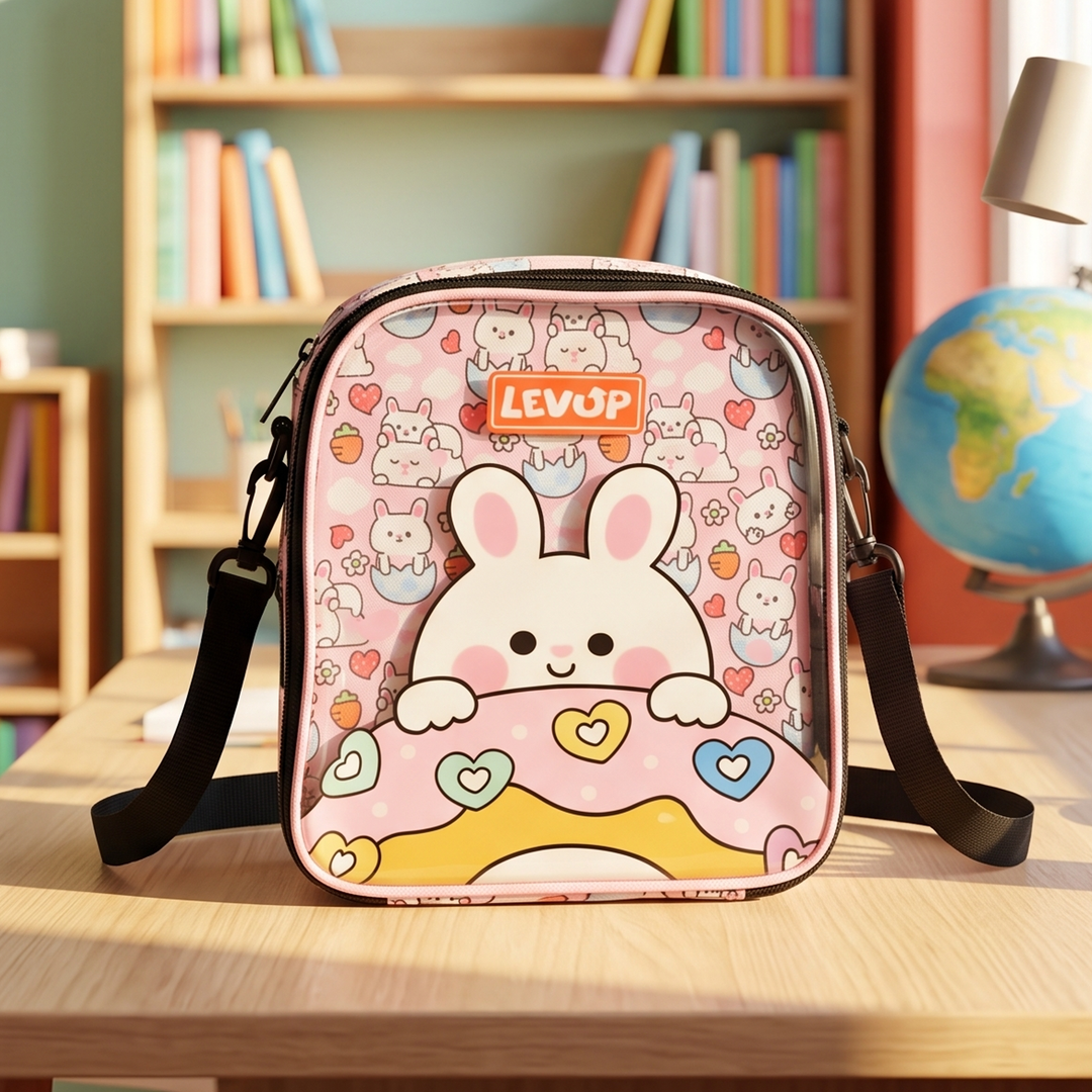 LEVUP Lunch Bag Pink Bunny
