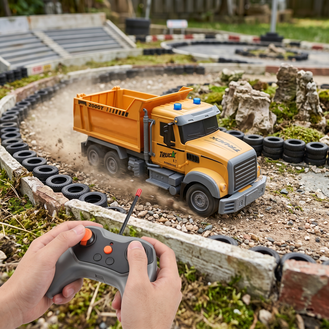 Remote Control Construction Truck Toy for Kids