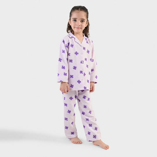 Girls Linen Viscose Nightwear- Lilly Lilac