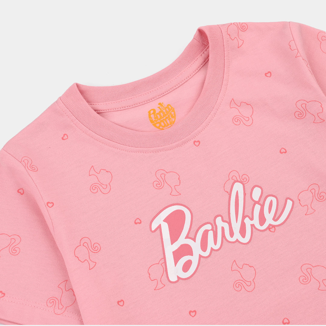 Girls Poly Cotton Jersey Night Suit Character-Fairytale