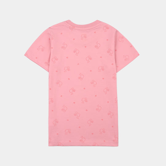 Girls Poly Cotton Jersey Night Suit Character-Fairytale