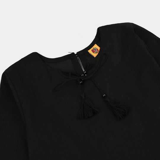 Girls Cotton 2Pcs Basic-Black