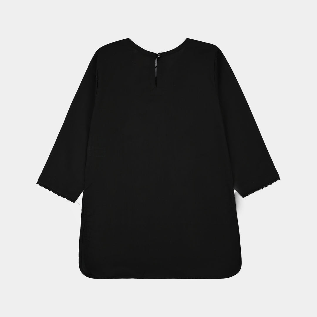 Girls Cotton 2Pcs Basic-Black